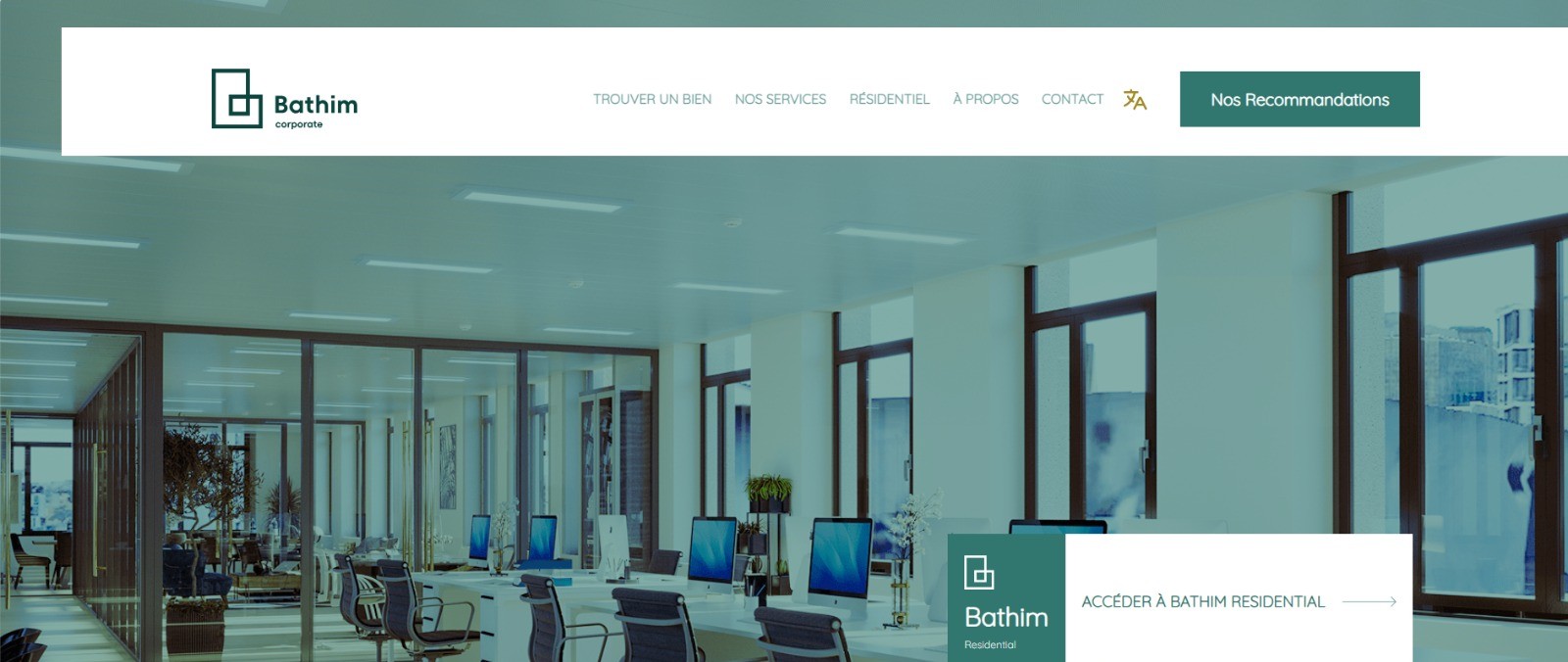 Bathim Corporate website screenshot